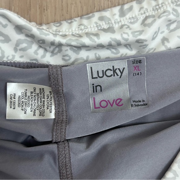 Lucky In Love Skort Skirt Leopard Gray Instinct Pleated Tennis Pickleball XL 14 - Picture 6 of 6